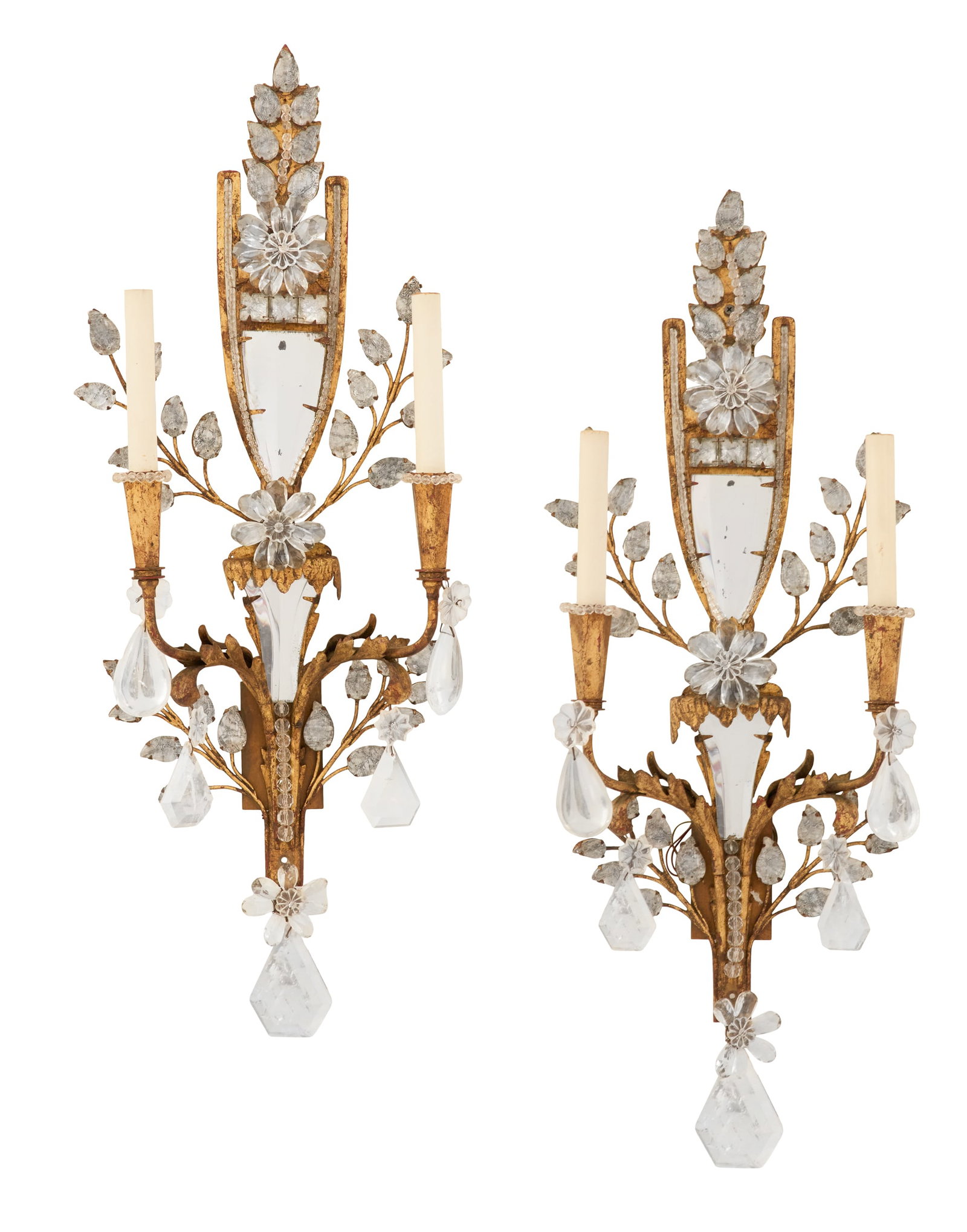 Pair of Rock Crystal and Gilt-Metal Sconces (1 of 5)