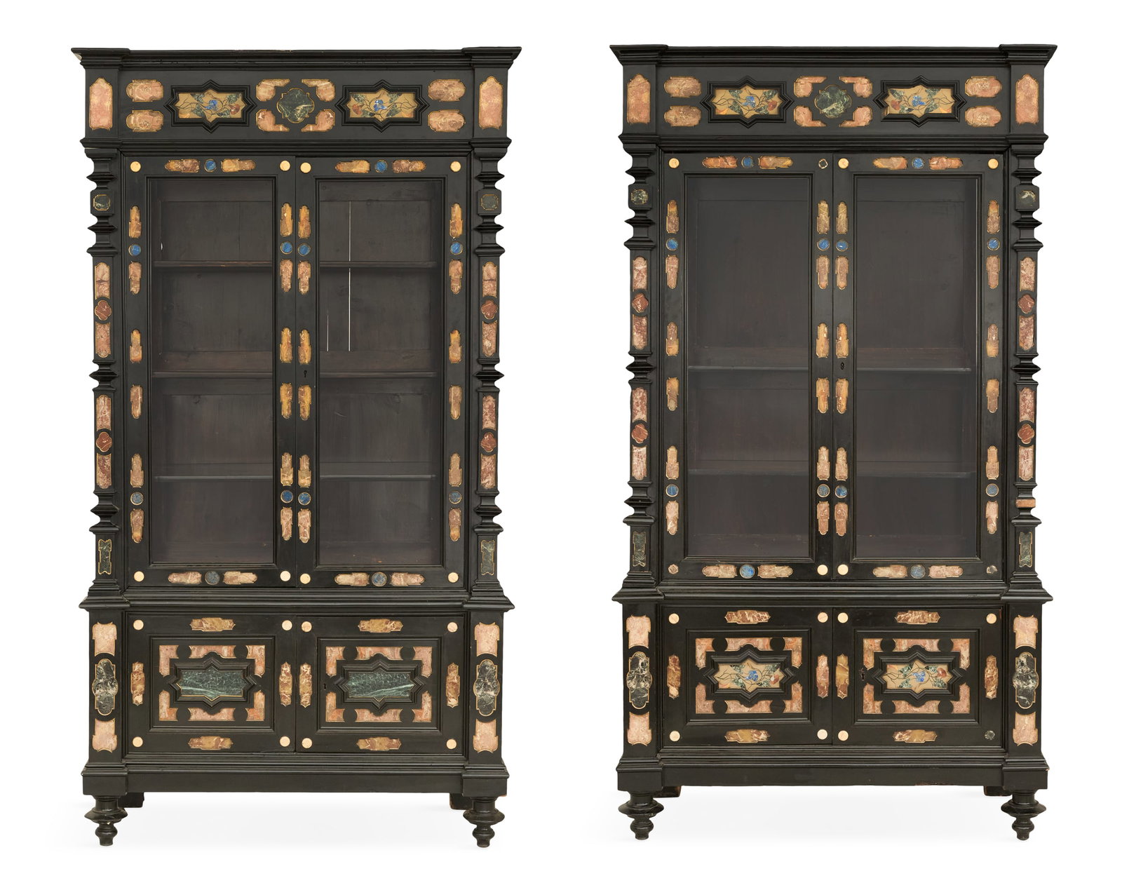 Pair of Napoleon III Specimen Marble Cabinets (1 of 7)
