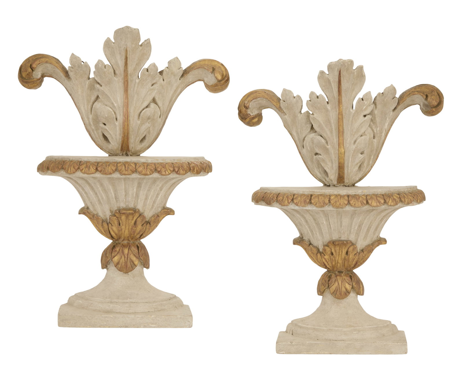 Pair of Spanish Painted Wooden Wall Brackets (1 of 3)