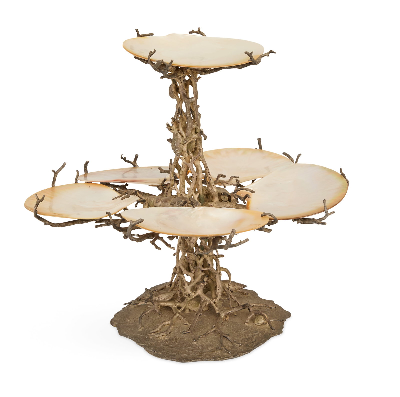 Maitland-Smith Gilt-Metal Caviar Stand (1 of 5)