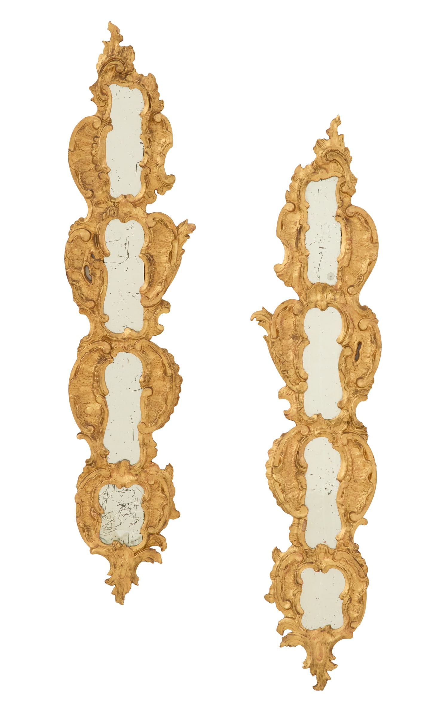 Pair of Unusual Italian Giltwood Venetian Mirrors (1 of 5)