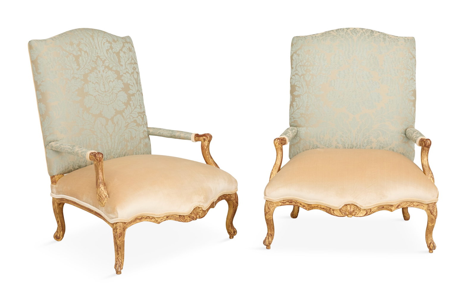 Pair of Regence Giltwood Fauteuils (1 of 3)