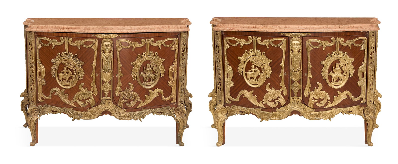 Pair of Regence-Style Marble-Top Cabinets (1 of 3)