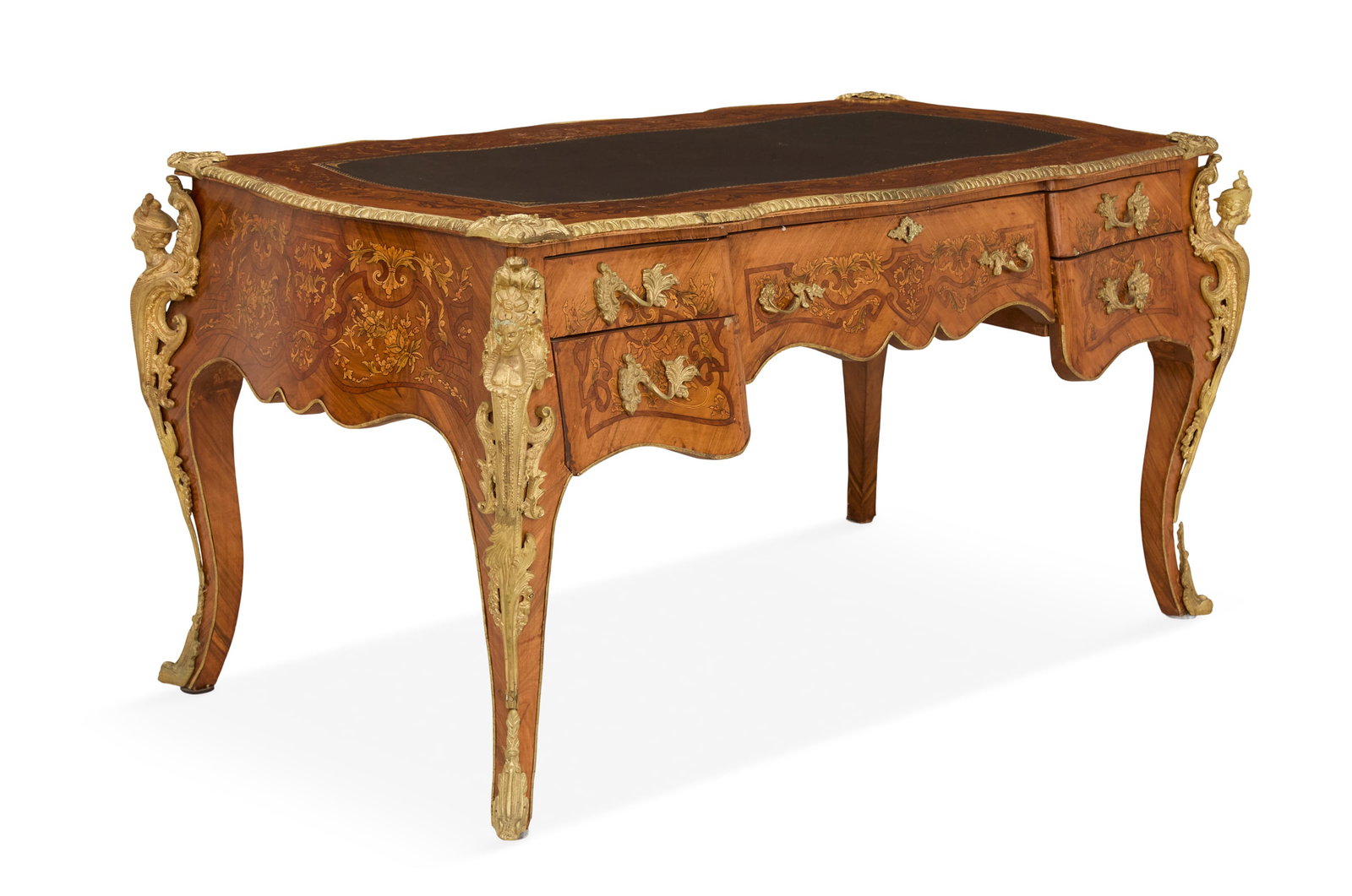 French Kingwood Ormolu-Mounted Bureau Plat (1 of 4)