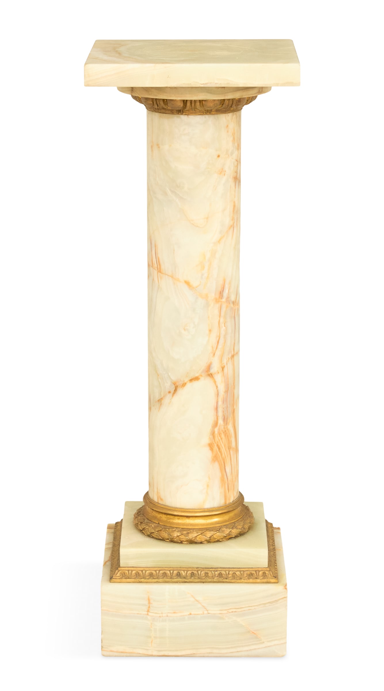 Italian Gilt-Bronze-Mounted Onyx Pedestal (1 of 3)