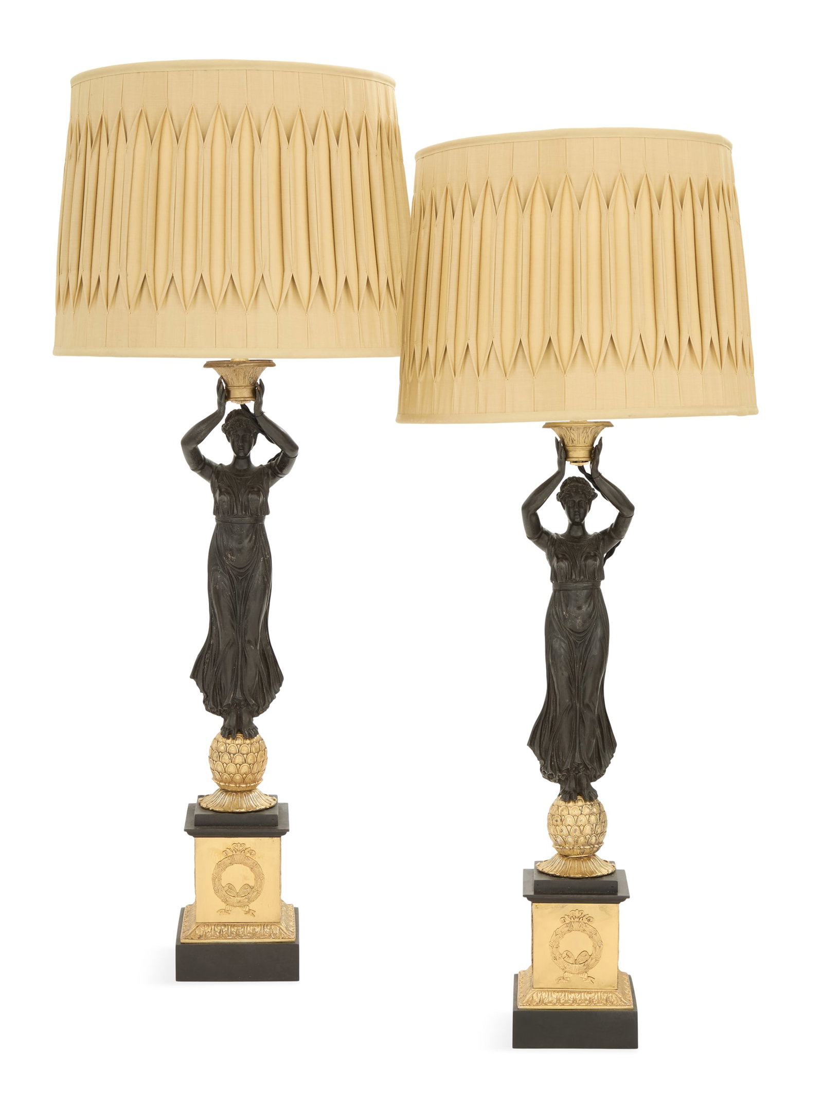 Pair of French Bronze Figural Lamps (1 of 3)