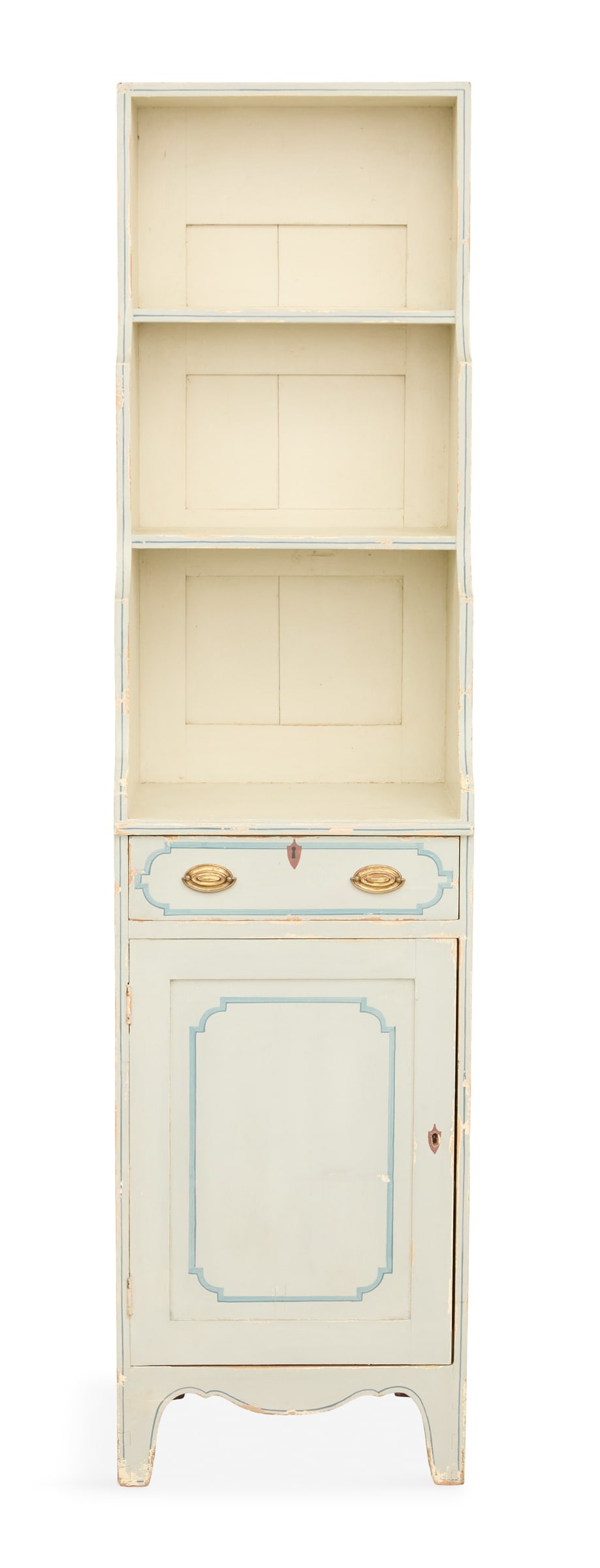 Swedish Gustavian-Style Polychrome Bookcase (1 of 3)