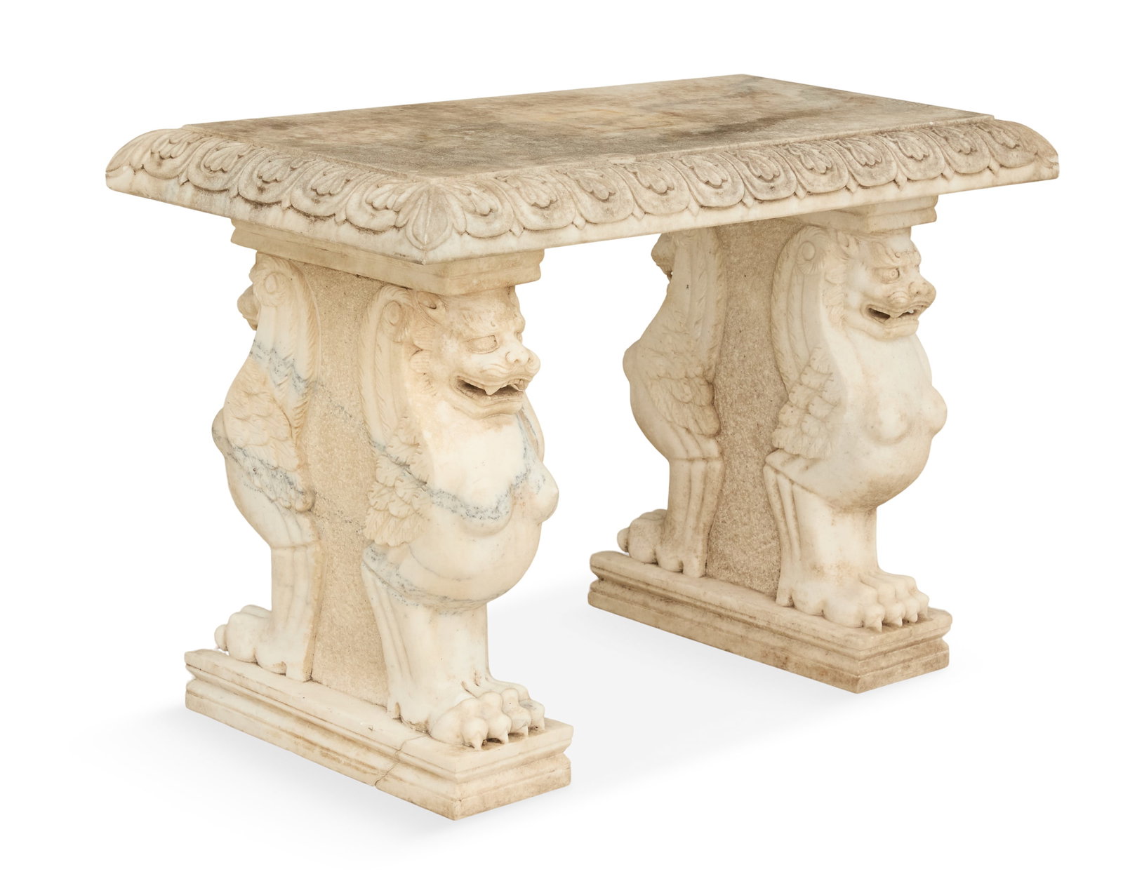Carved Marble Figural Center Table (1 of 5)