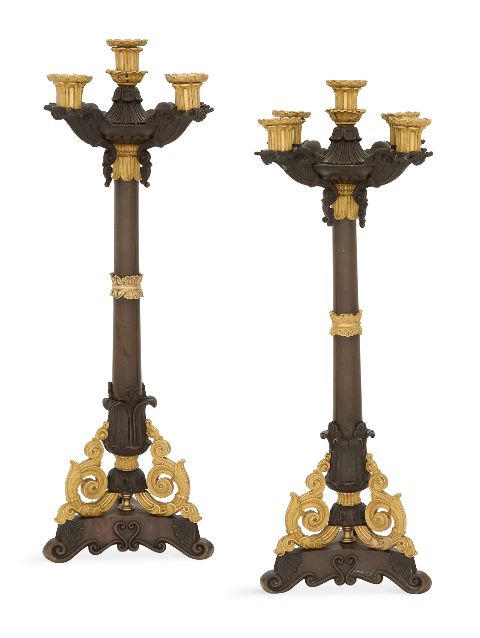 Pair of William IV Bronze Candelabra (1 of 2)