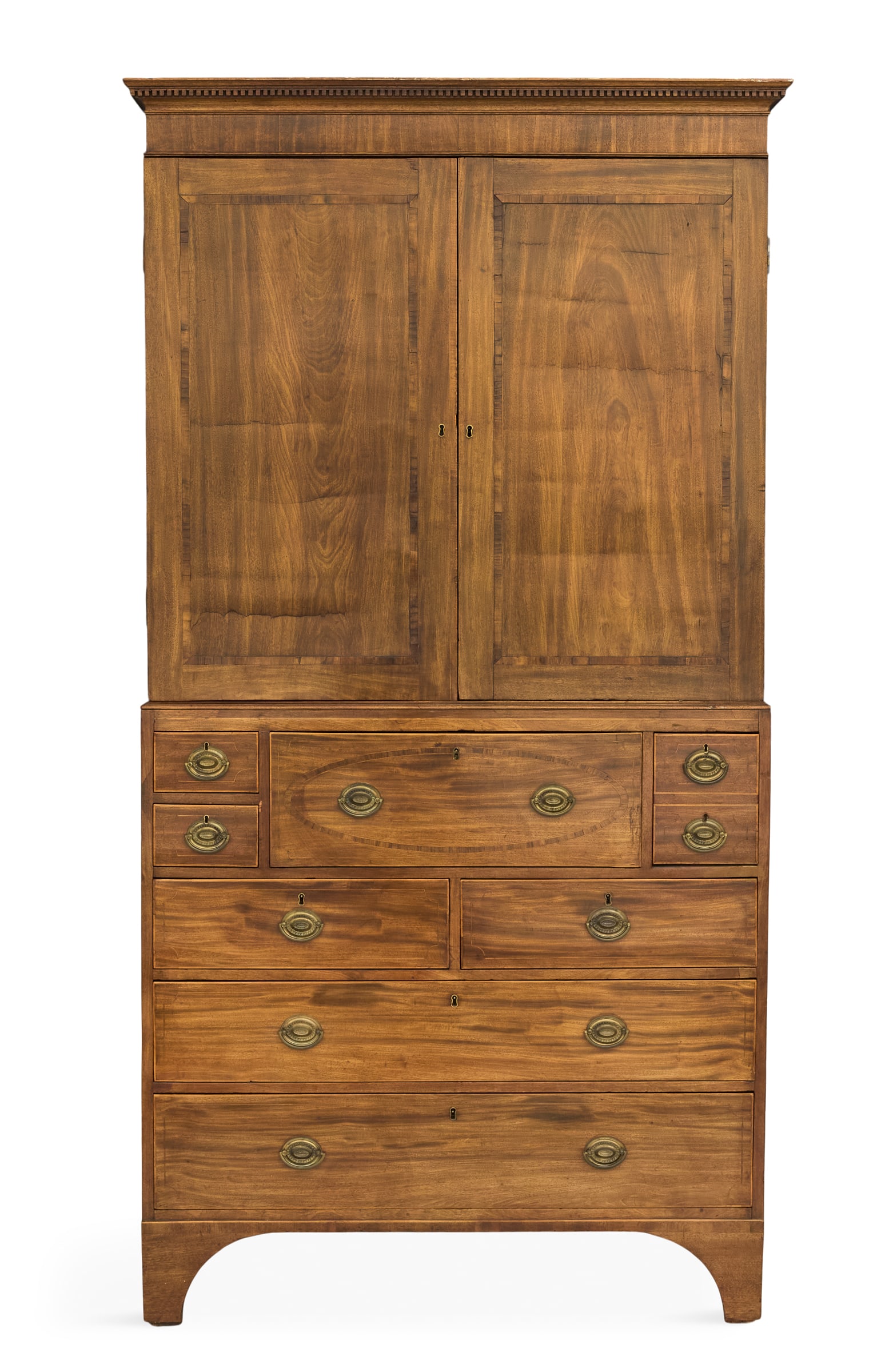 George III Mahogany Linen Press (1 of 4)