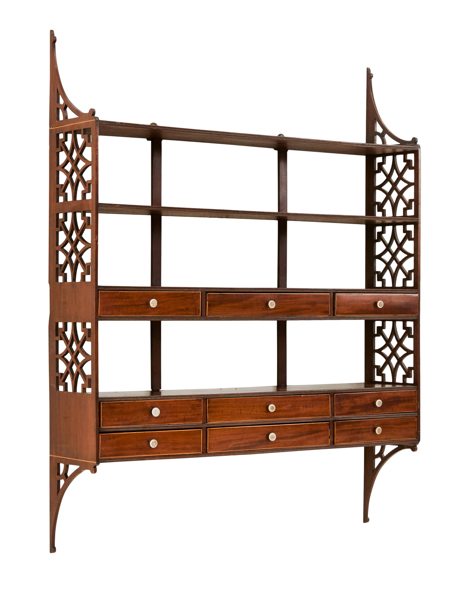 English Mahogany China Shelf (1 of 3)