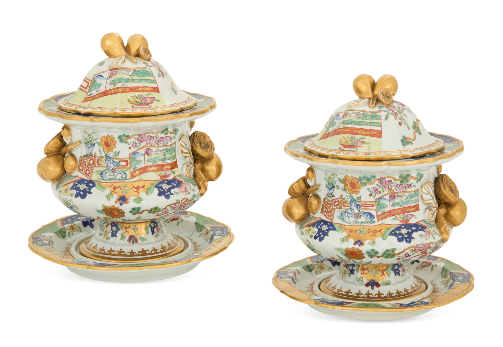 Pair of Mason's Ironstone Sauce Tureens & Stands (1 of 4)