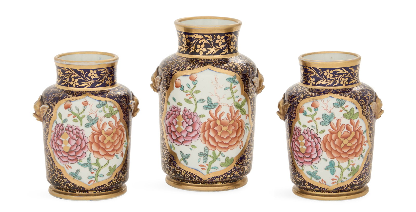 Three-Piece Mason's Ironstone Garniture Set (1 of 4)
