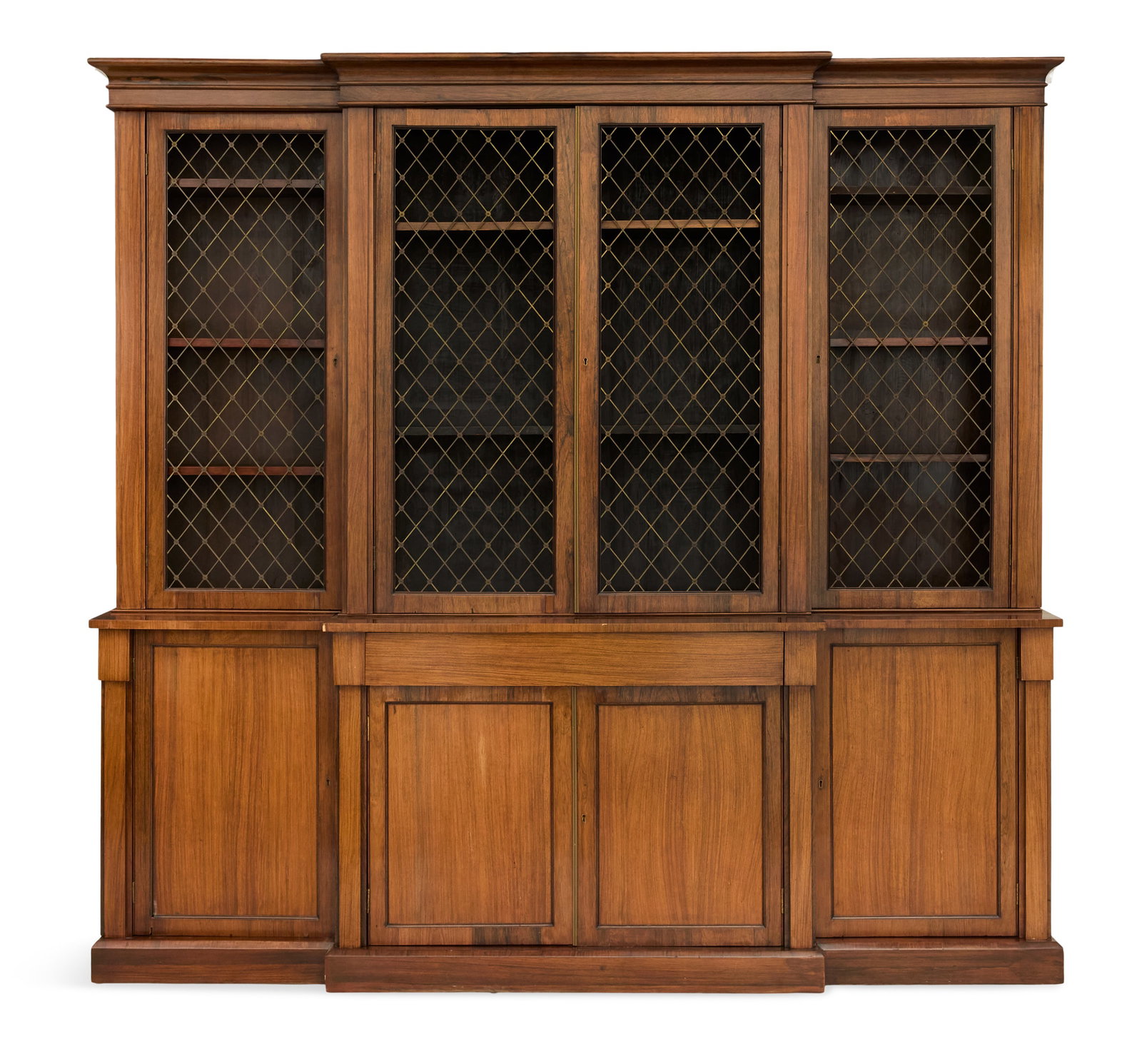 Regency-Style Rosewood Breakfront (1 of 3)