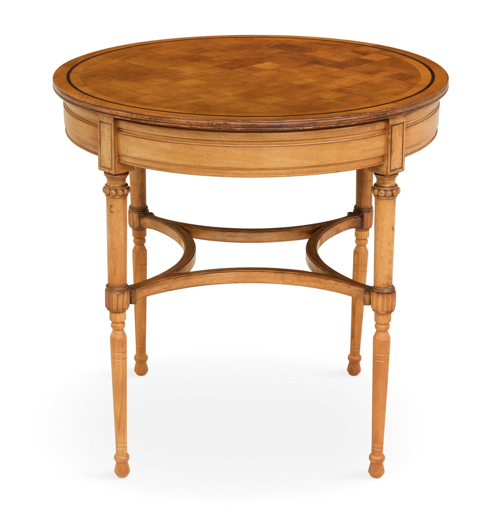 Edwardian Mixed Woods Inlaid Occasional Table (1 of 3)