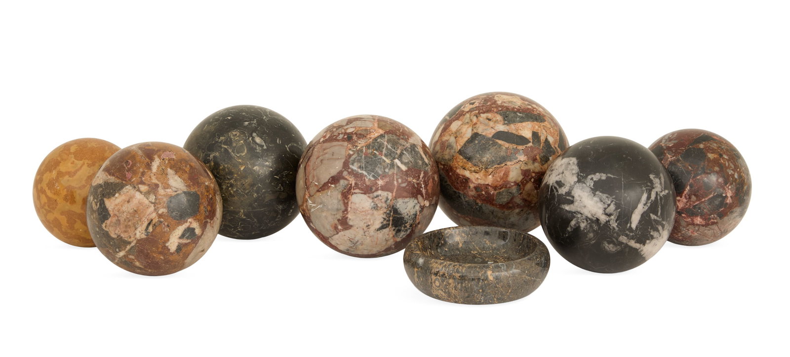 Seven Specimen Stone Spheres (1 of 2)