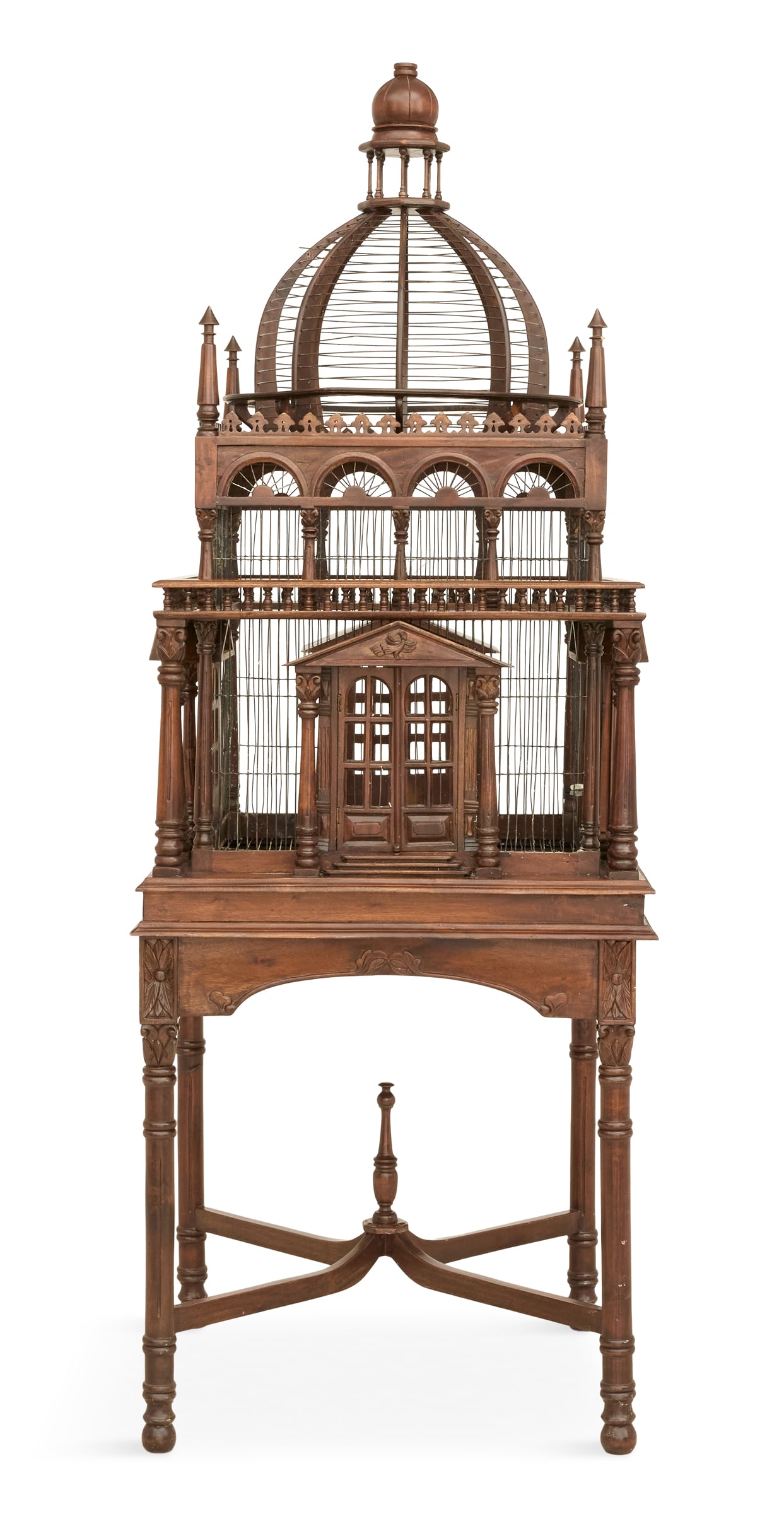 Hardwood and Metal Birdcage (1 of 3)