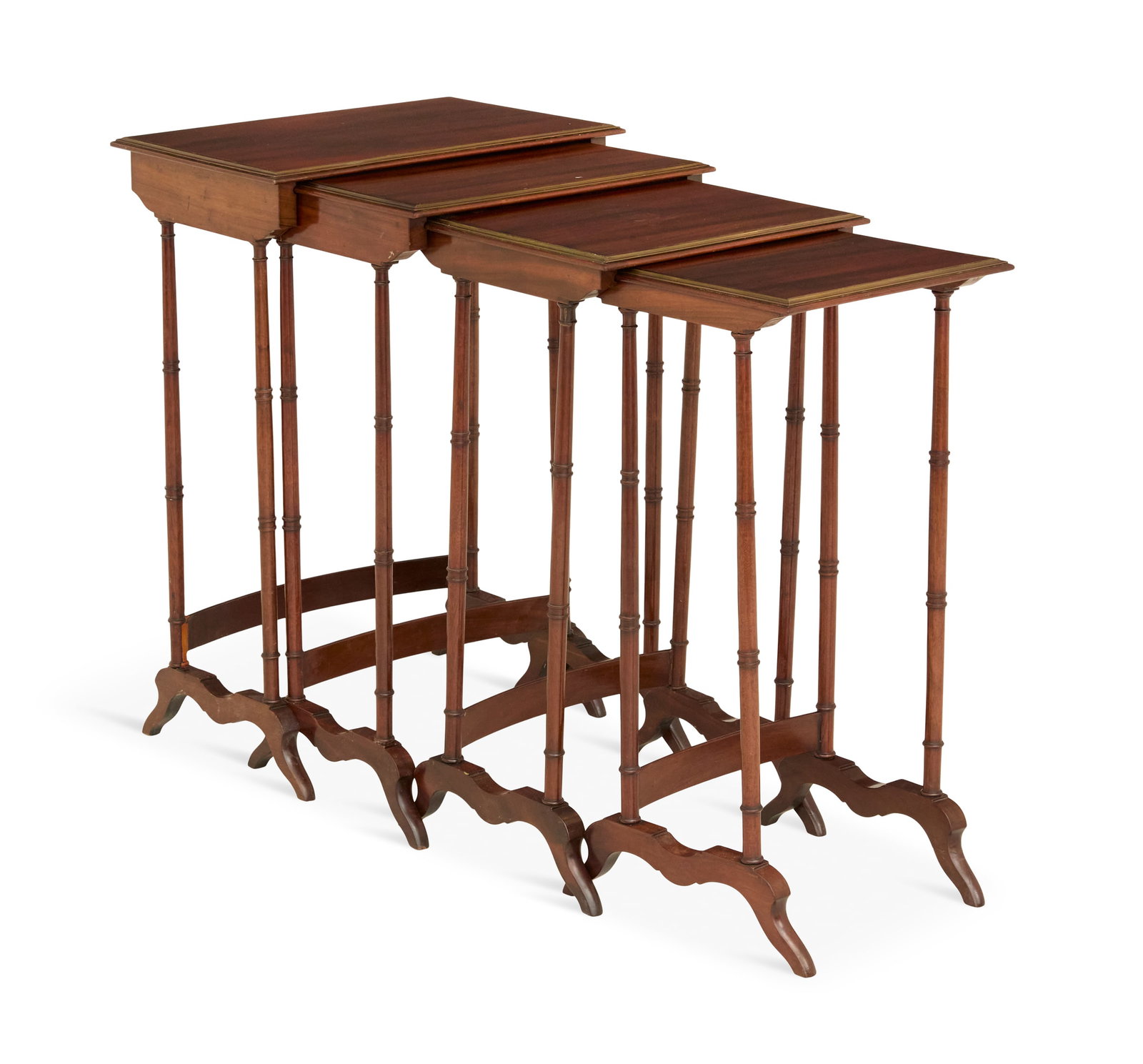Set of Four French Mahogany Nesting Tables (1 of 3)