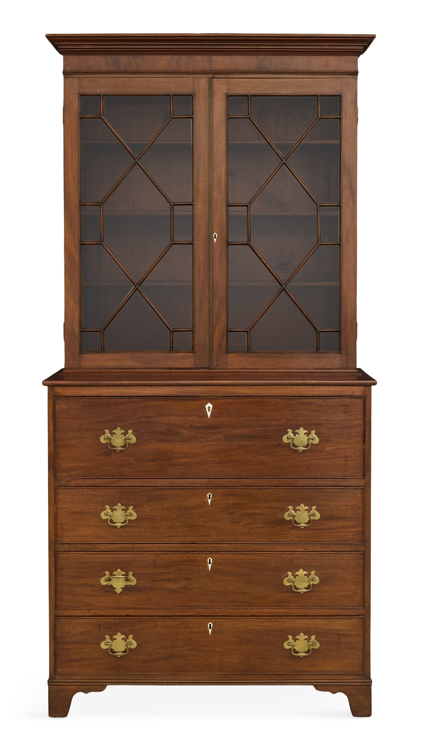 George III Mahogany Butler's Secretary Bookcase (1 of 4)