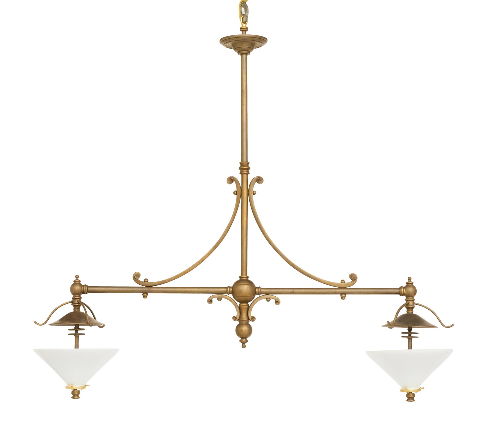 Brass and Glass Billiard Table Light (1 of 1)