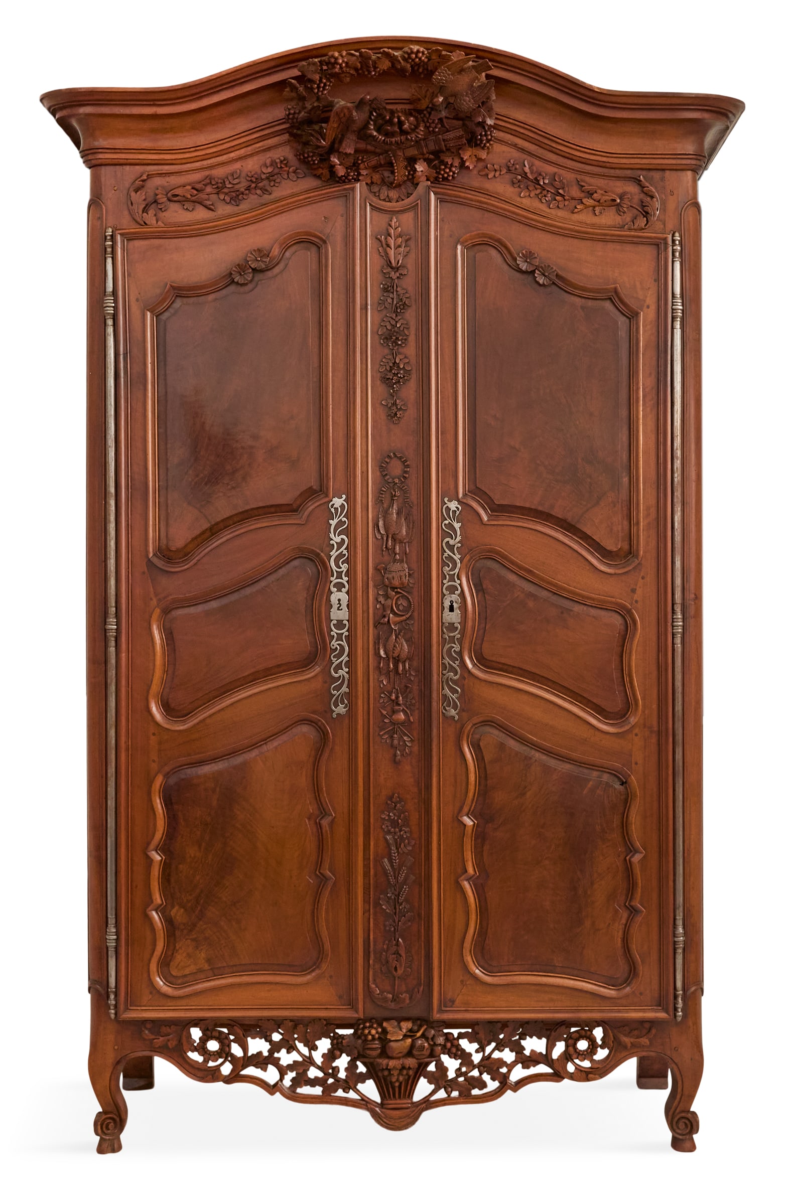 Provincial Louis XVI Walnut Wedding Armoire (1 of 5)