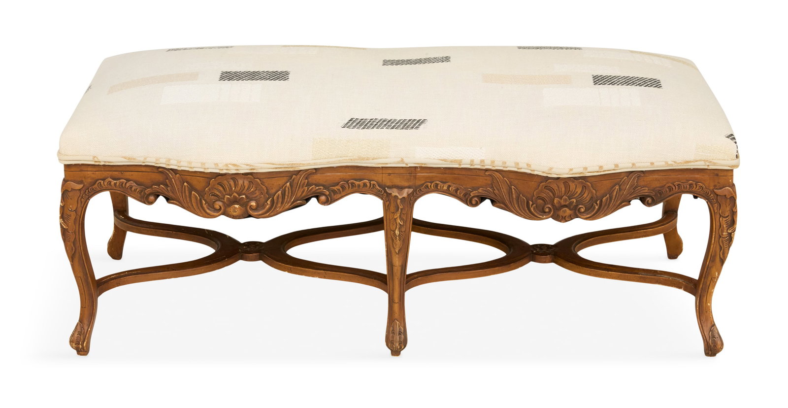 Louis XV-Style Fruitwood Bench (1 of 3)