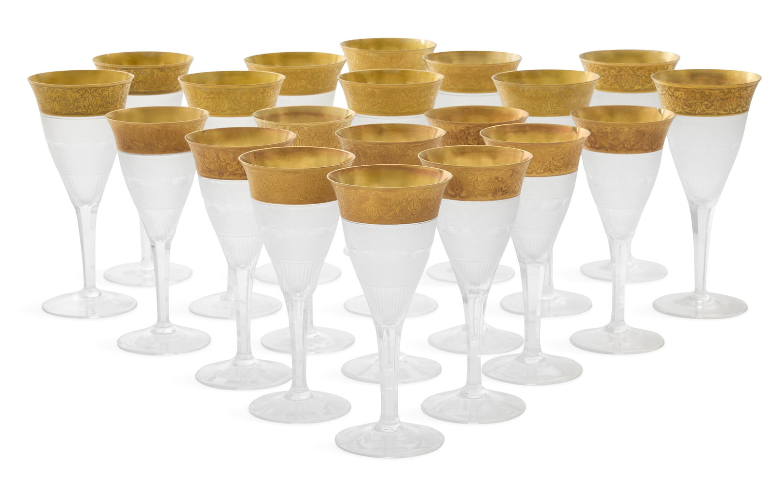 Twenty Moser "Splendid" Cut-Glass Goblets (1 of 3)