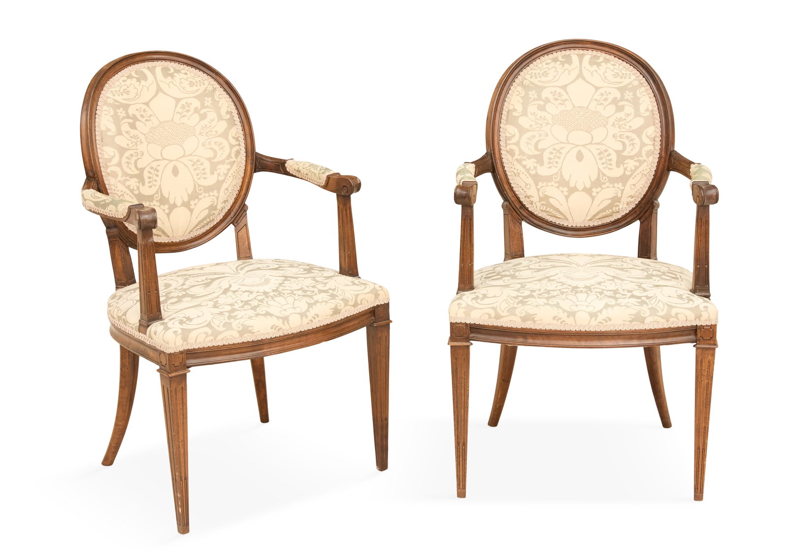 Pair of Louis XVI-Style Fruitwood Fauteuils (1 of 2)