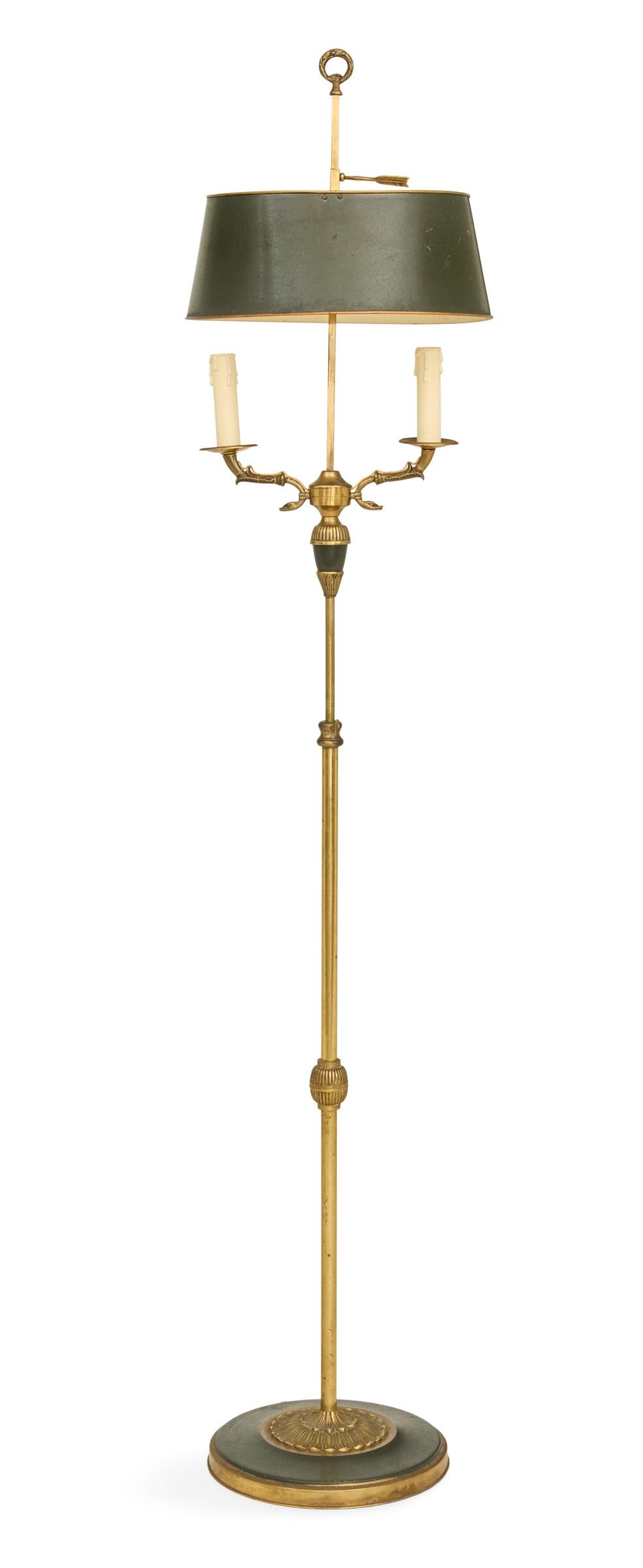 French Bouillotte-Style Brass Floor Lamp (1 of 2)