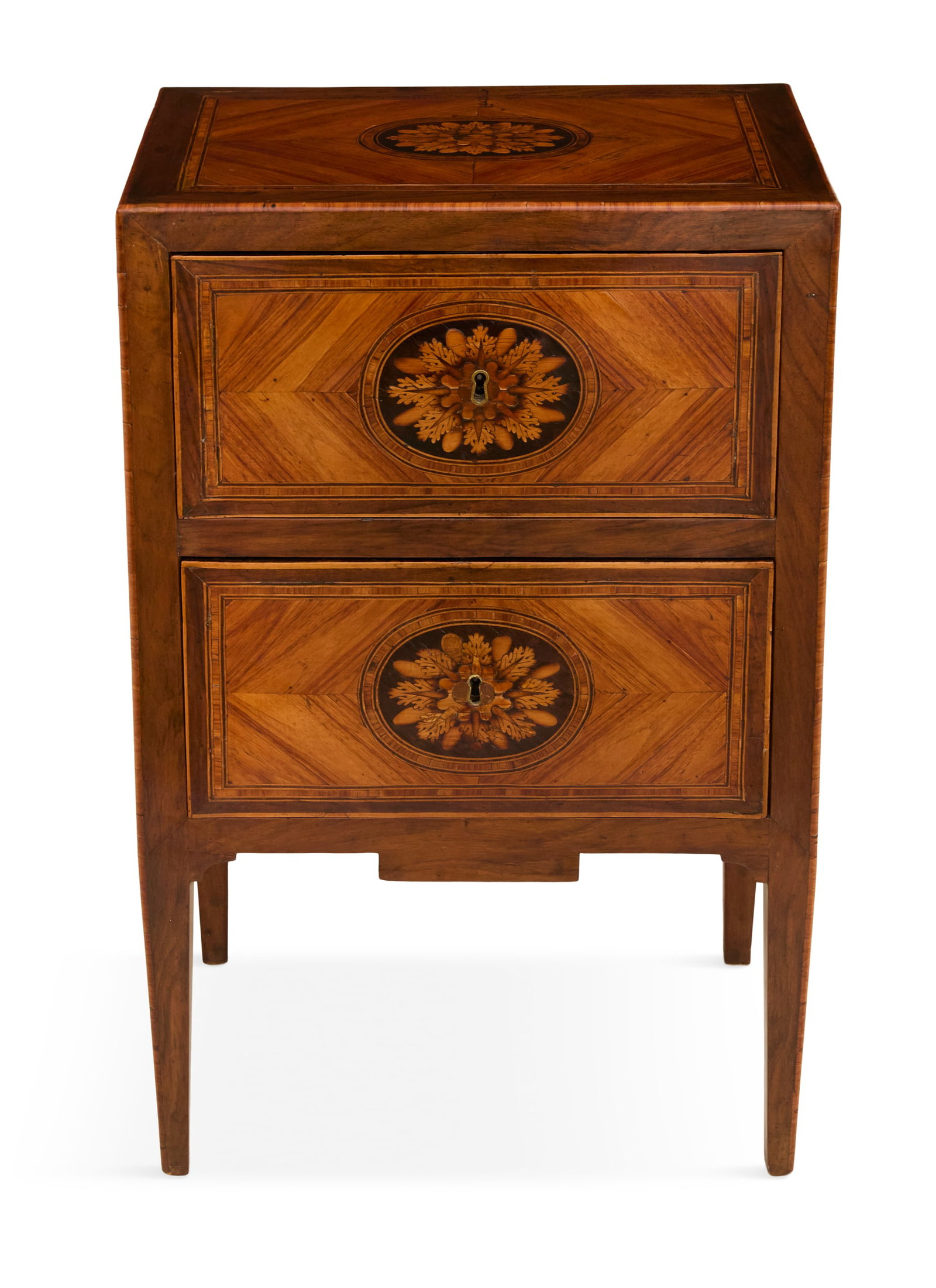 Diminutive Italian Inlaid Olivewood Side Table (1 of 3)