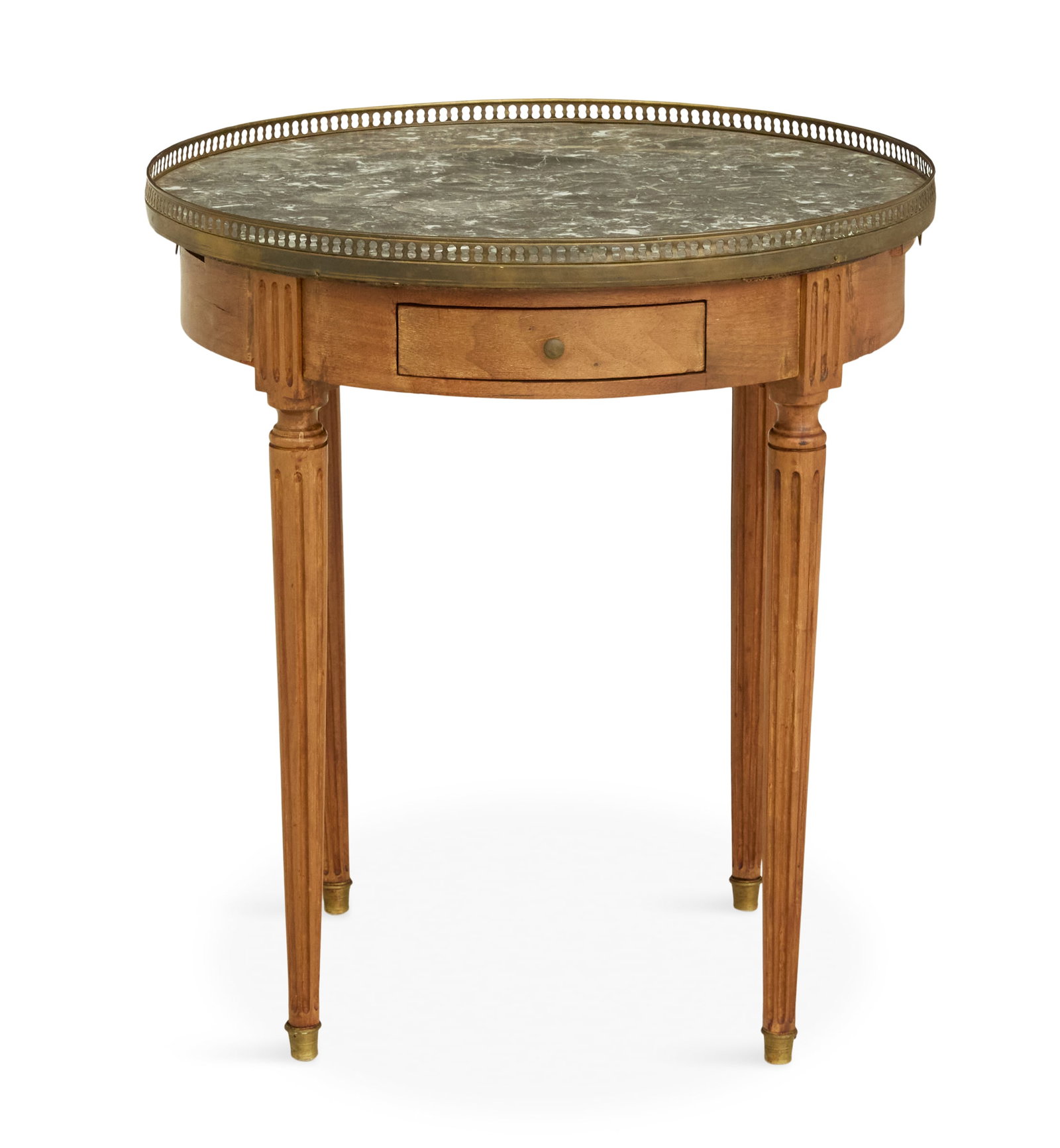French Fruitwood and Marble-Top Bouillotte Table (1 of 4)