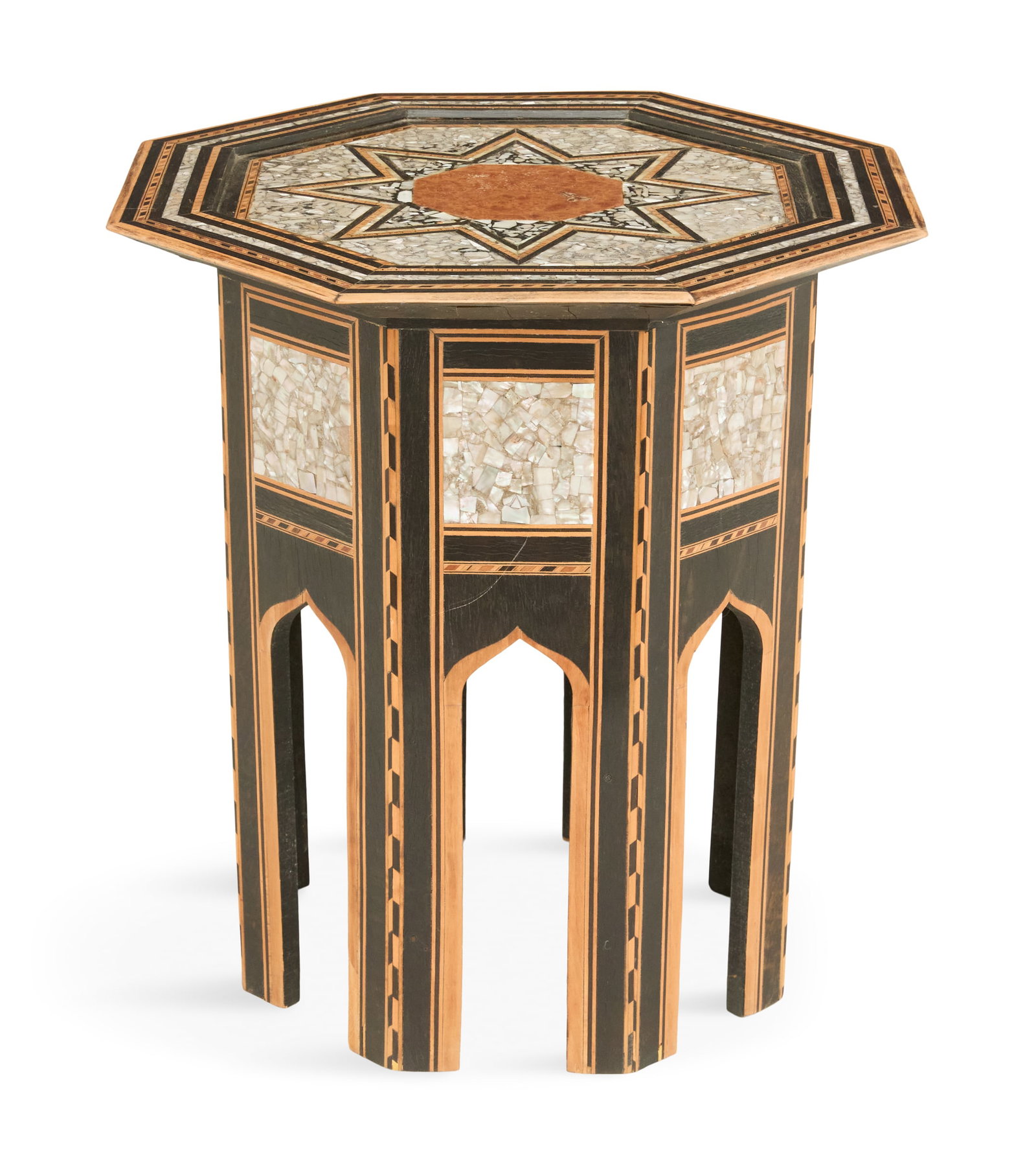 Syrian Inlaid and Mother-of-Pearl Side Table (1 of 4)