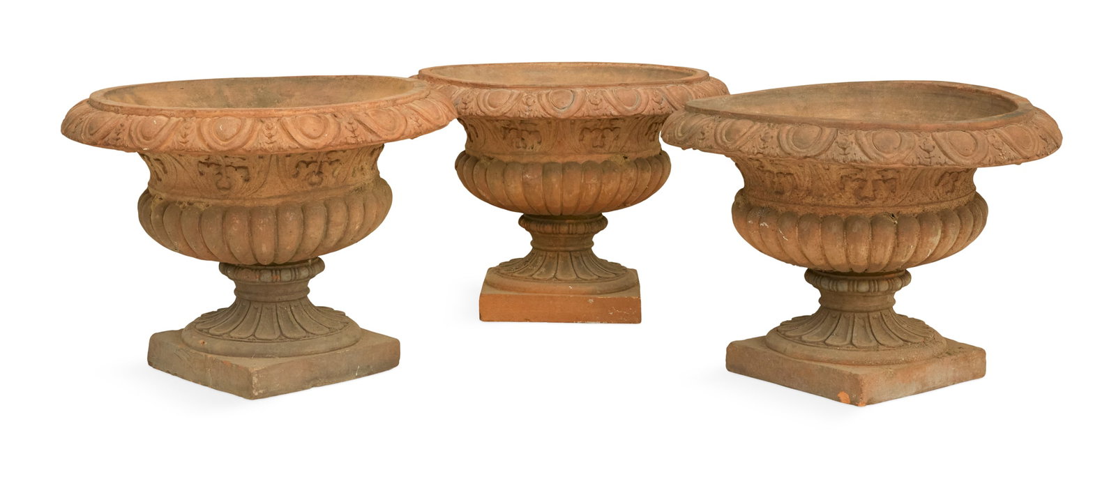 Set of Three Terracotta Garden Urns (1 of 3)