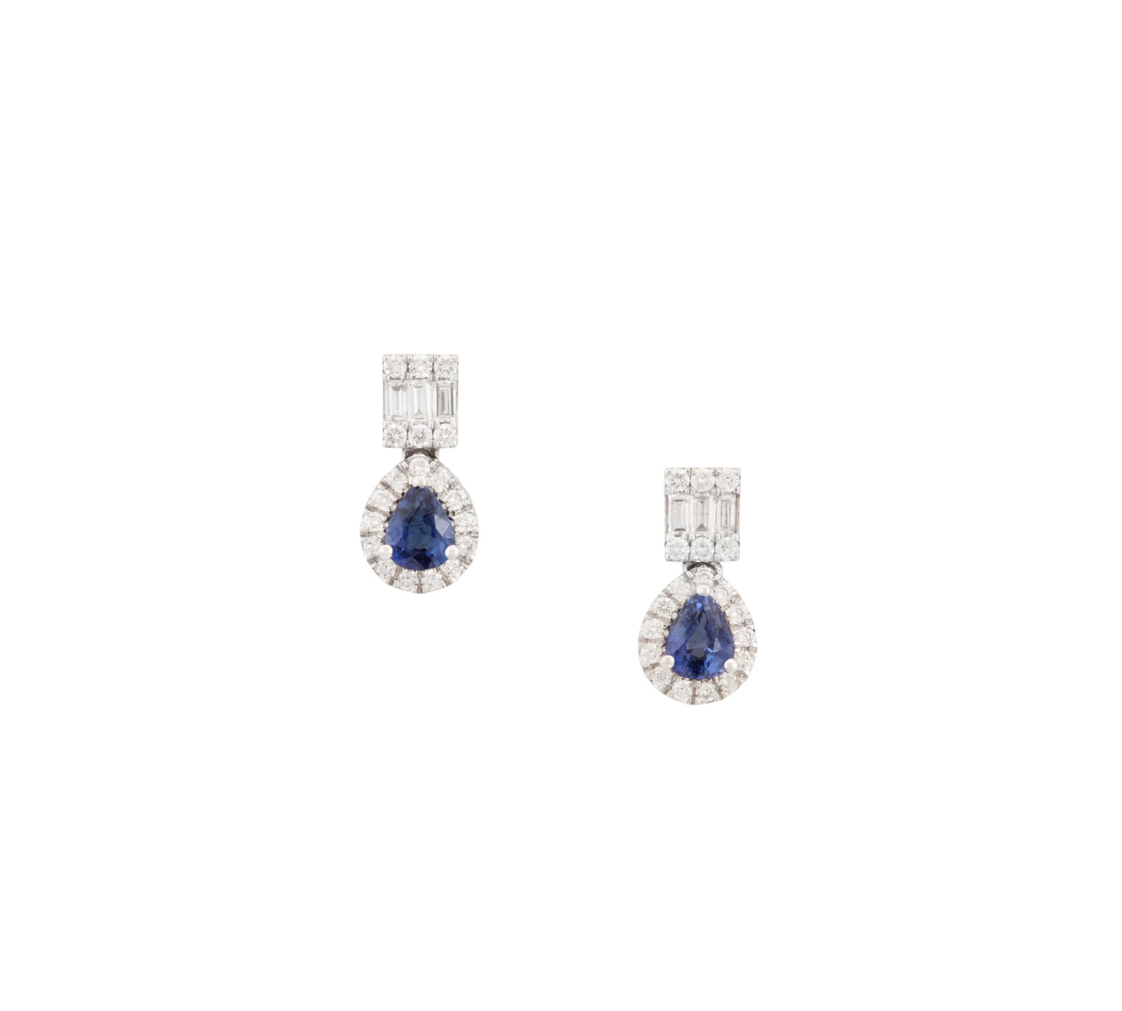 Pair of Sapphire and Diamond Earrings (1 of 1)