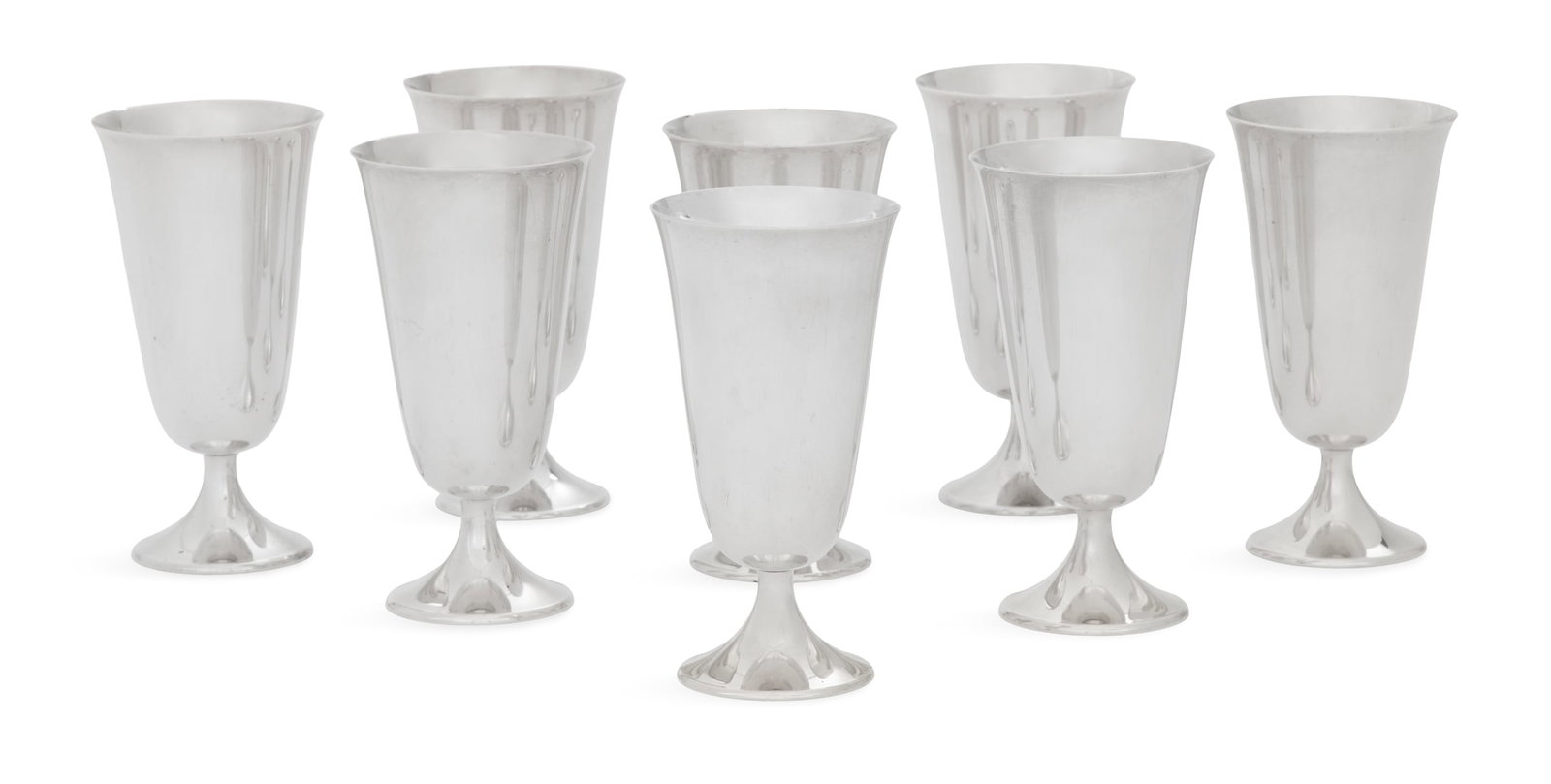 Set of Eight Gorham Sterling Silver Water Goblets (1 of 3)