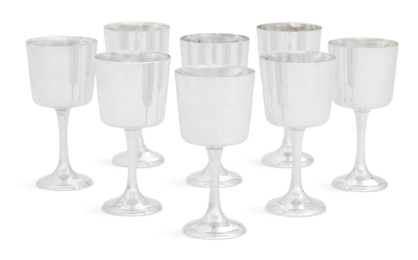 Set of Eight Cartier Sterling Silver Cordials (1 of 4)