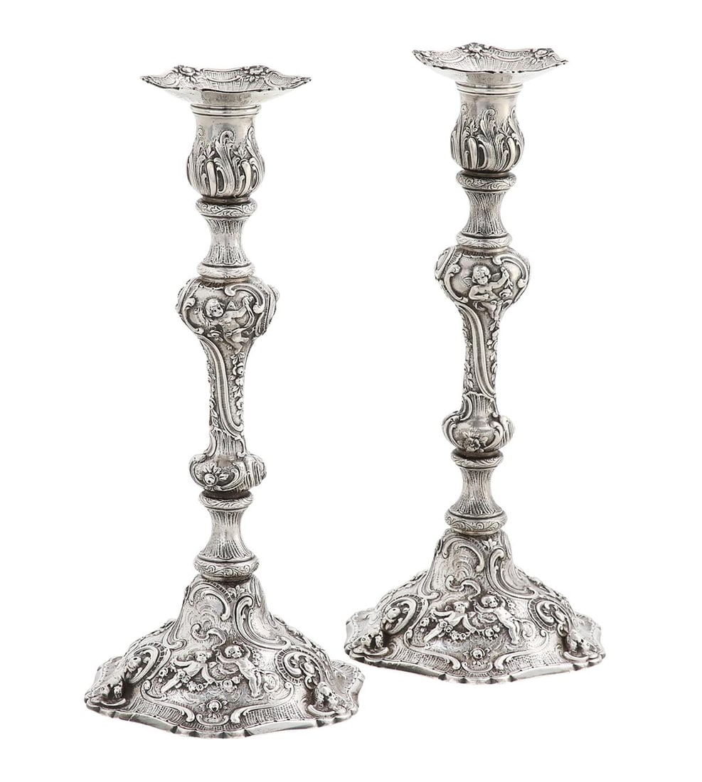 Pair of Marshall Field Sterling Candlesticks (1 of 2)