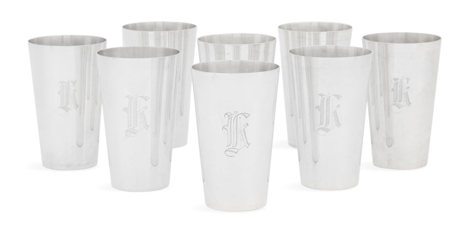 Set of Eight Stieff Sterling Silver Beakers (1 of 4)