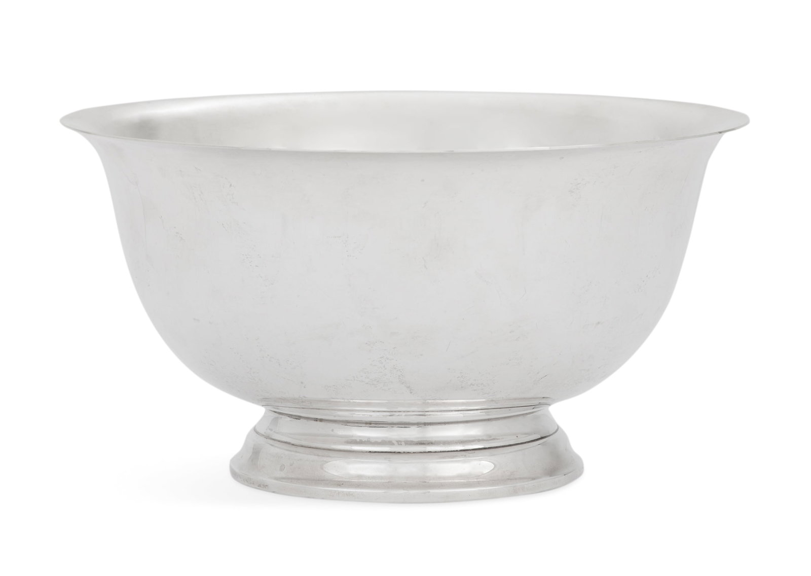 American Sterling Silver "Revere" Bowl: American Sterling Silver "Revere" Bowl third quarter 20th century, Durham Silver Co., New York, New York, of traditional form, no monograms. h. 5", dia. 9-1/2"; 25.06 t. oz.