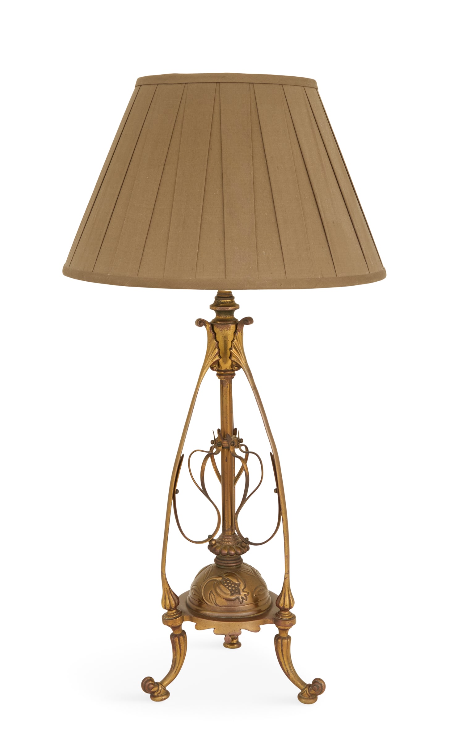 Art Nouveau Brass Table Lamp (1 of 3)