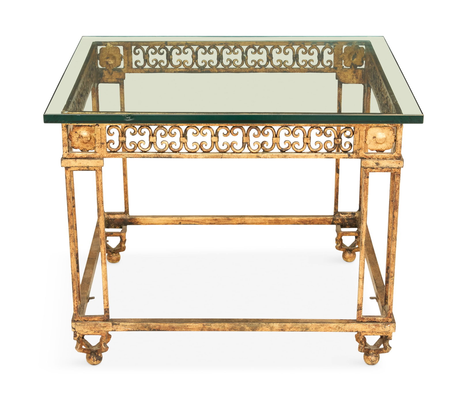 Neoclassical-Style Plate-Glass Coffee Table (1 of 3)