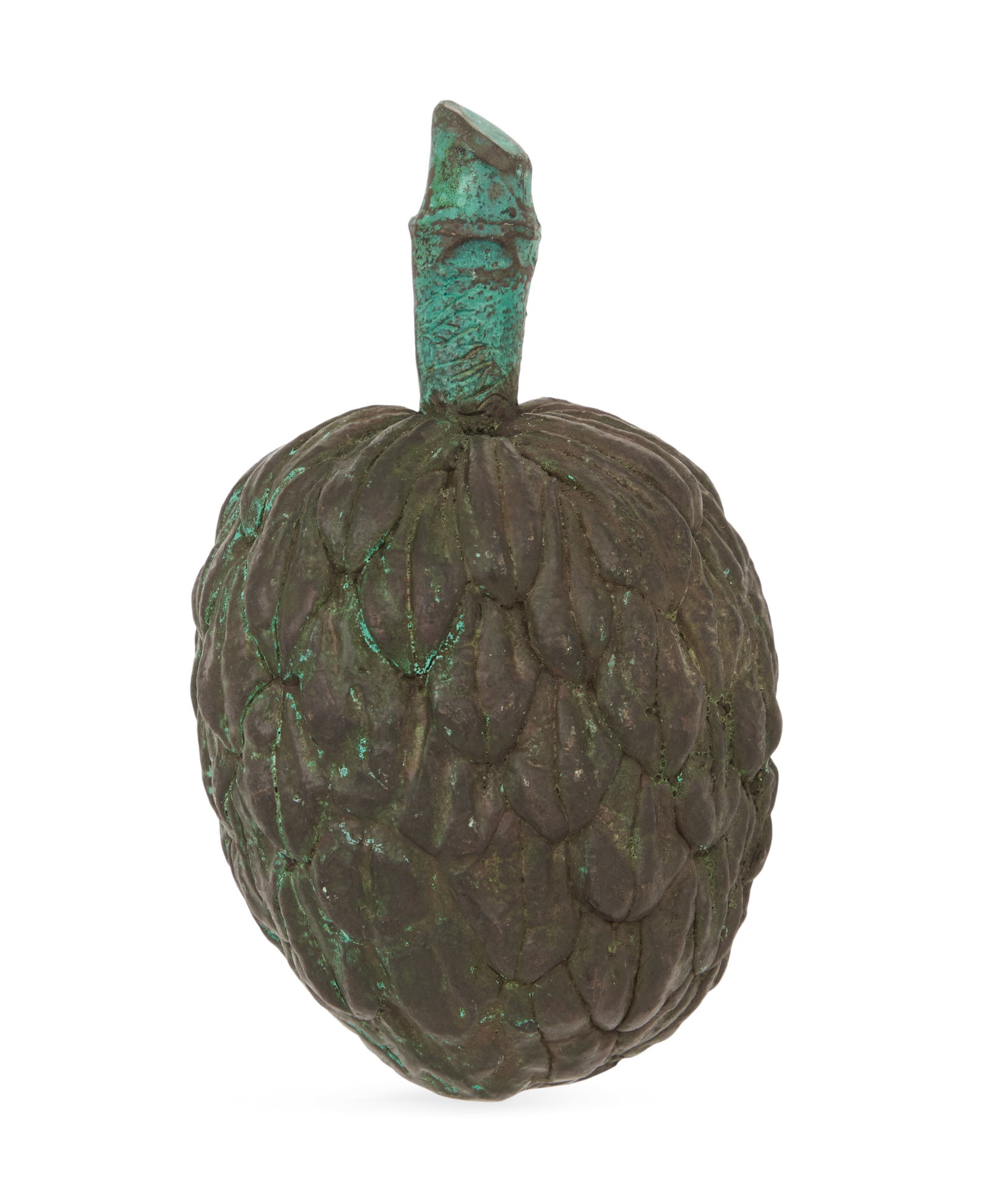 Frank Fleming (US/Alabama, 1940-2018): Frank Fleming (American/Alabama, 1940-2018) "Artichoke" patinated bronze incised signature on stalk. h. 2-7/8", w. 4-3/4", d. 2-1/2"