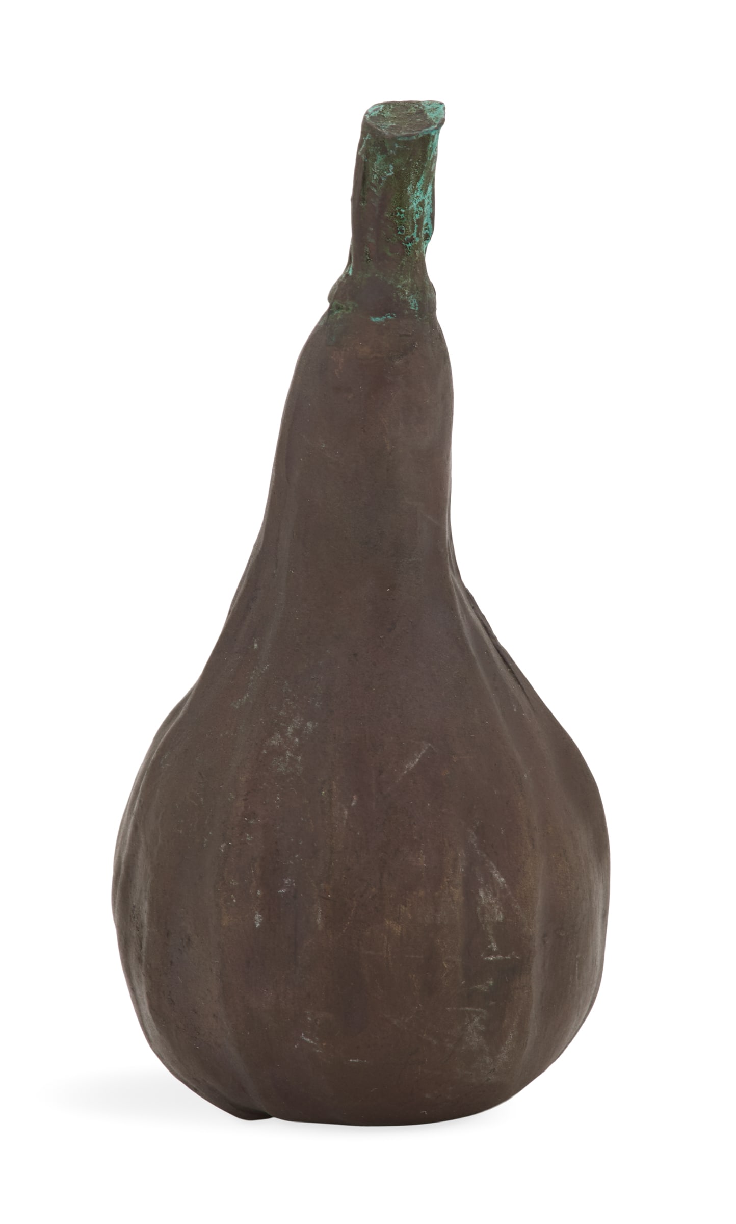 Frank Fleming (US/Alabama, 1940-2018): Frank Fleming (American/Alabama, 1940-2018) "Fig" patinated bronze incised signature along back. h. 4-3/4", w. 2", d. 2"