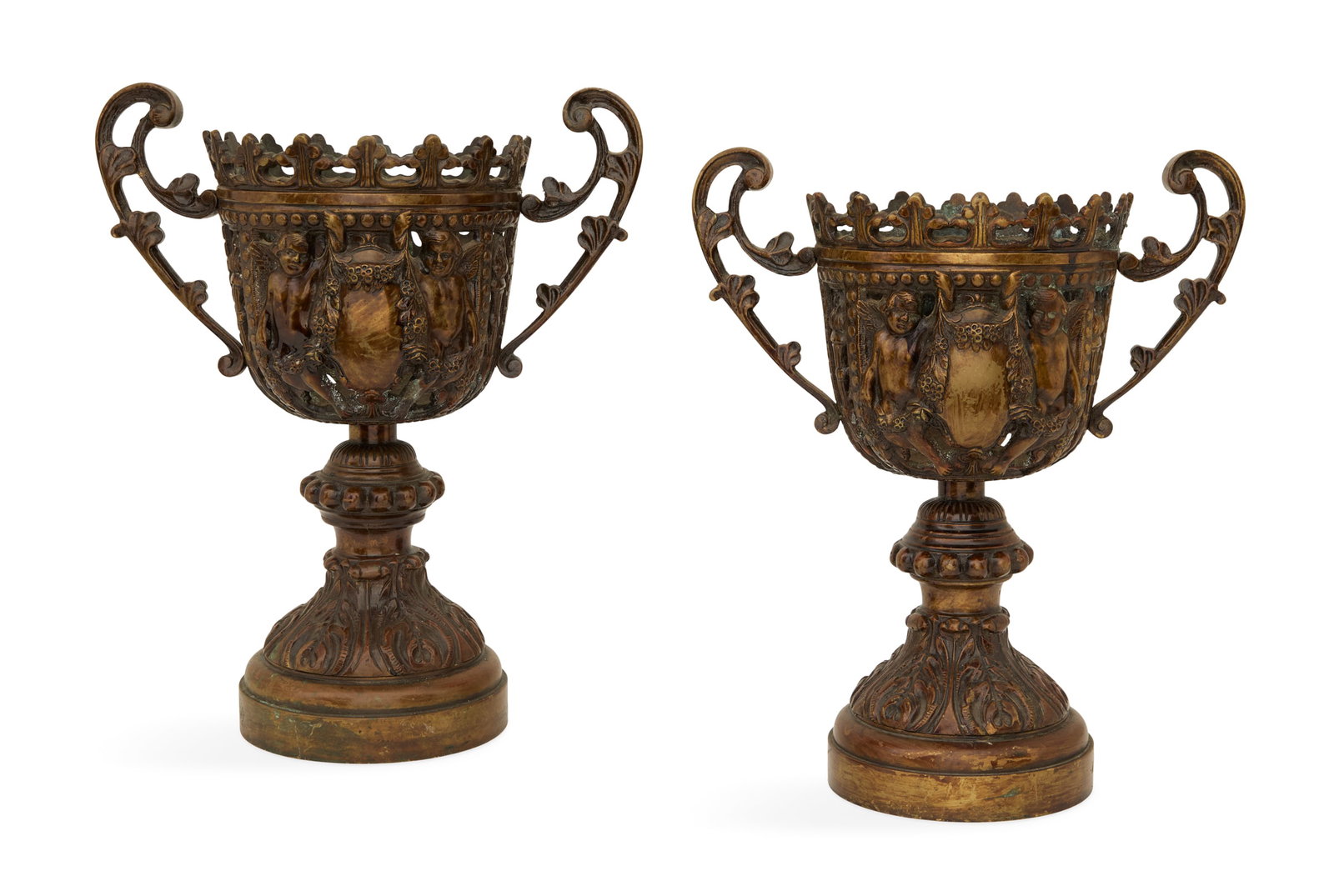 Pair of Pierced Bronze Chalices (1 of 3)