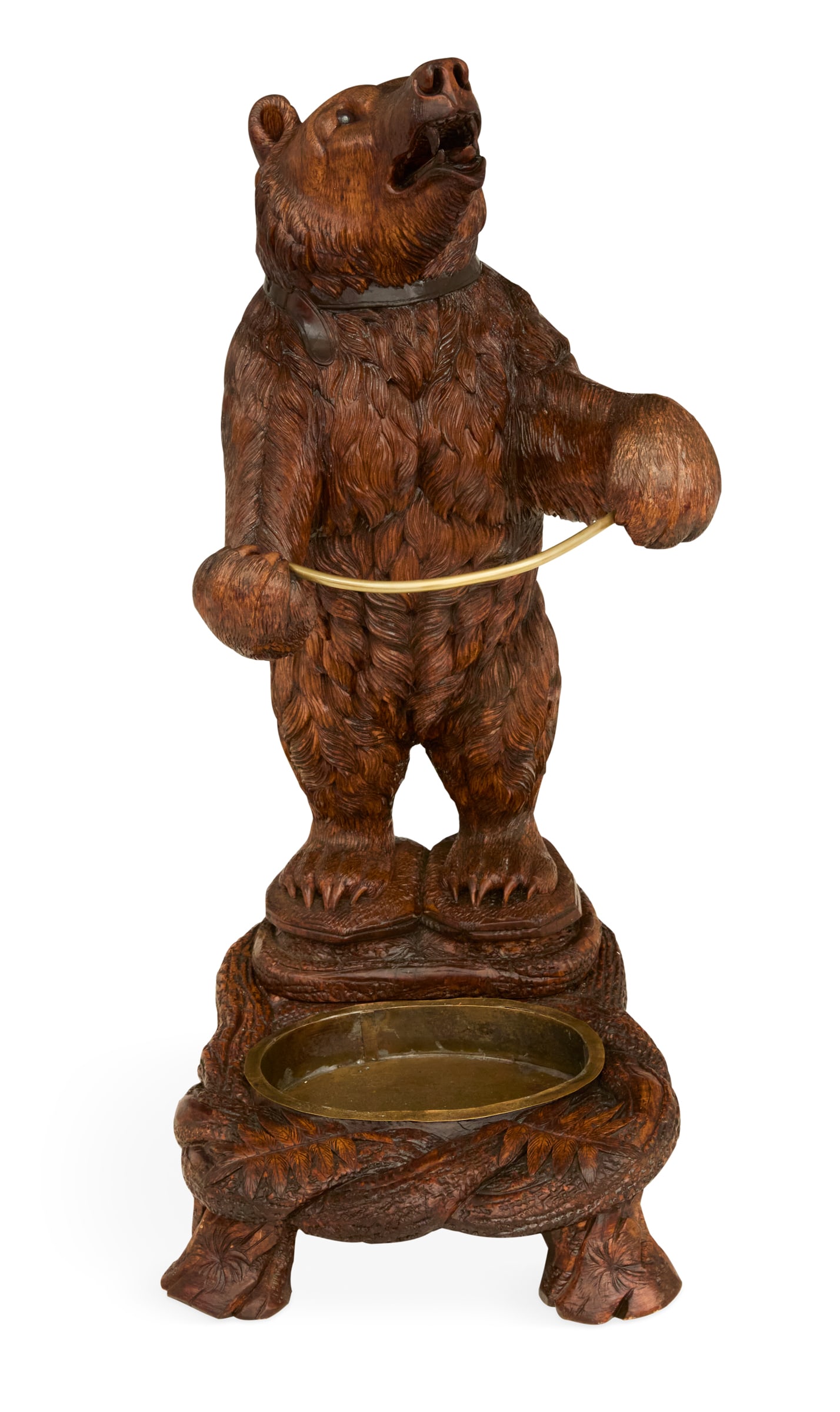 Black Forest Lindenwood Figural Umbrella Stand (1 of 3)