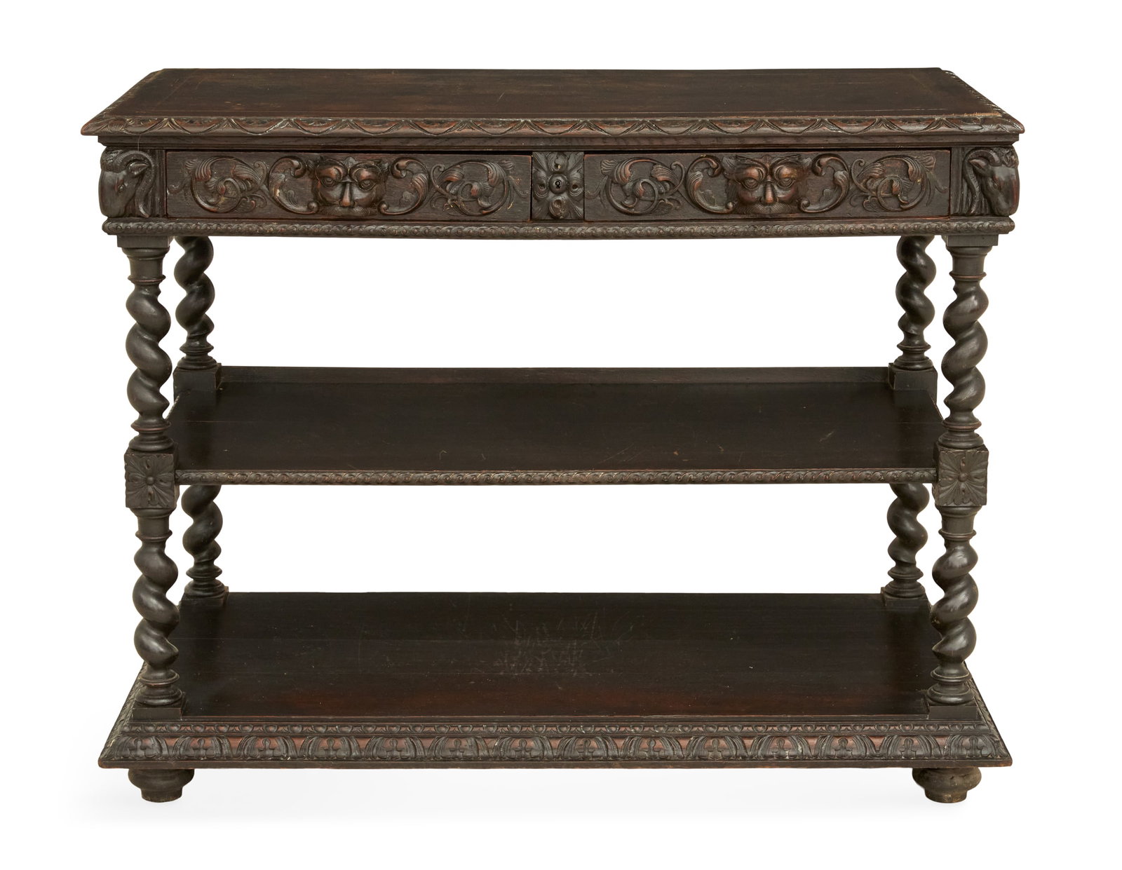Continental Carved Oak Server (1 of 4)
