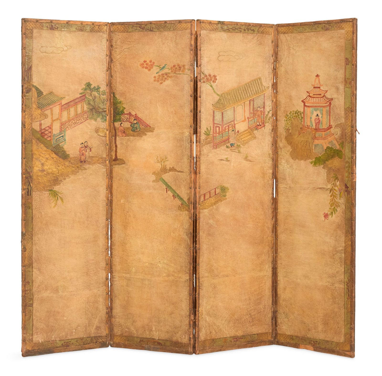 Four-Panel Leather Screen (1 of 5)