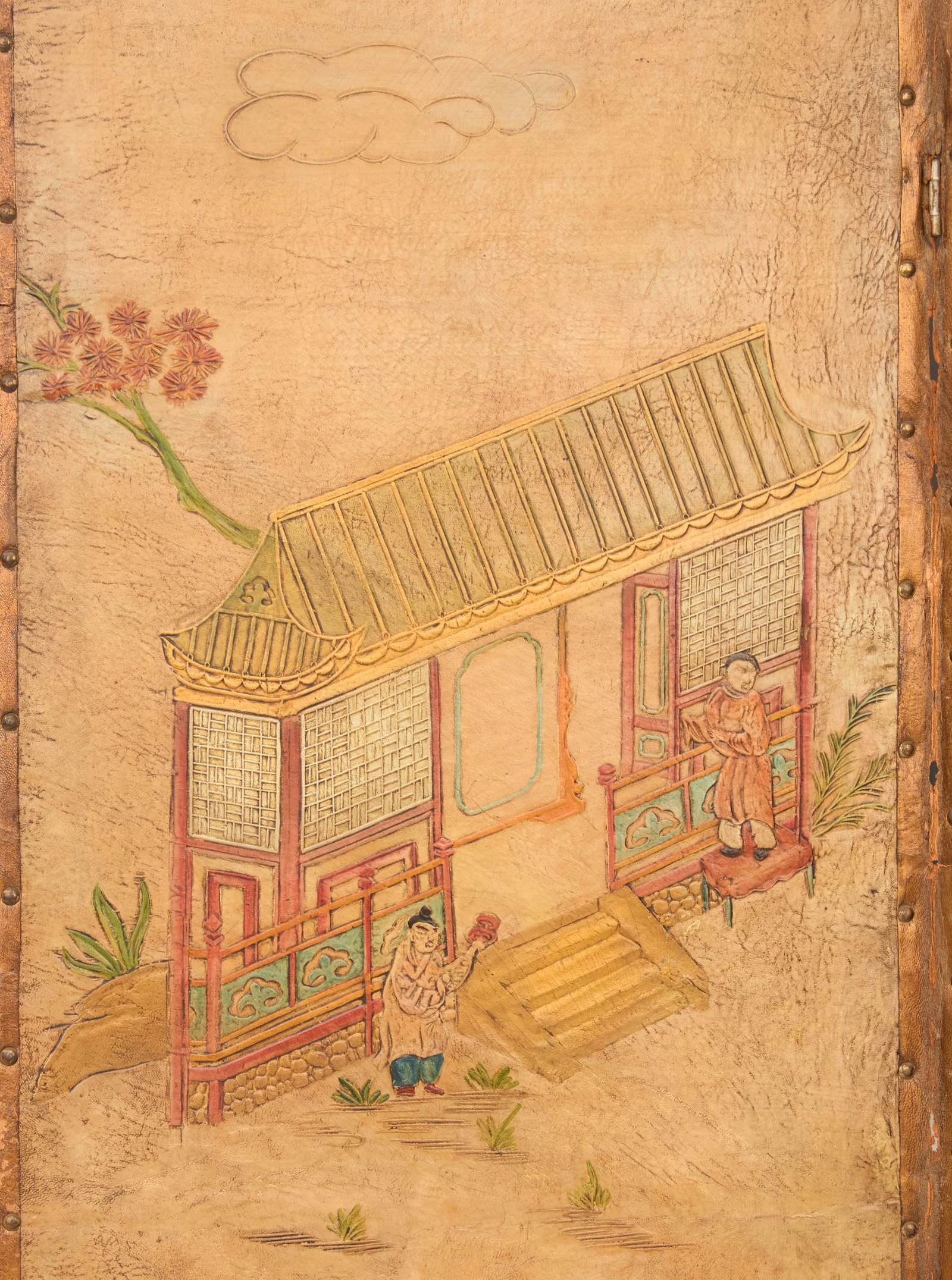 Four-Panel Leather Screen - 3