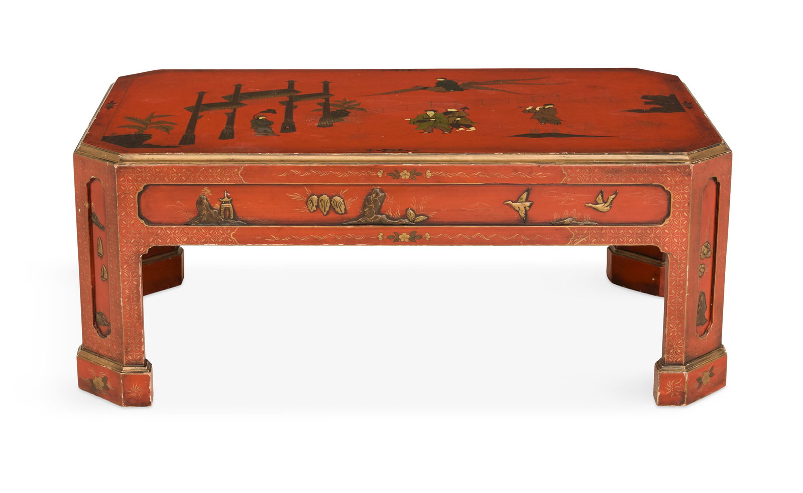 Chinese Red-Lacquered Coffee Table (1 of 3)