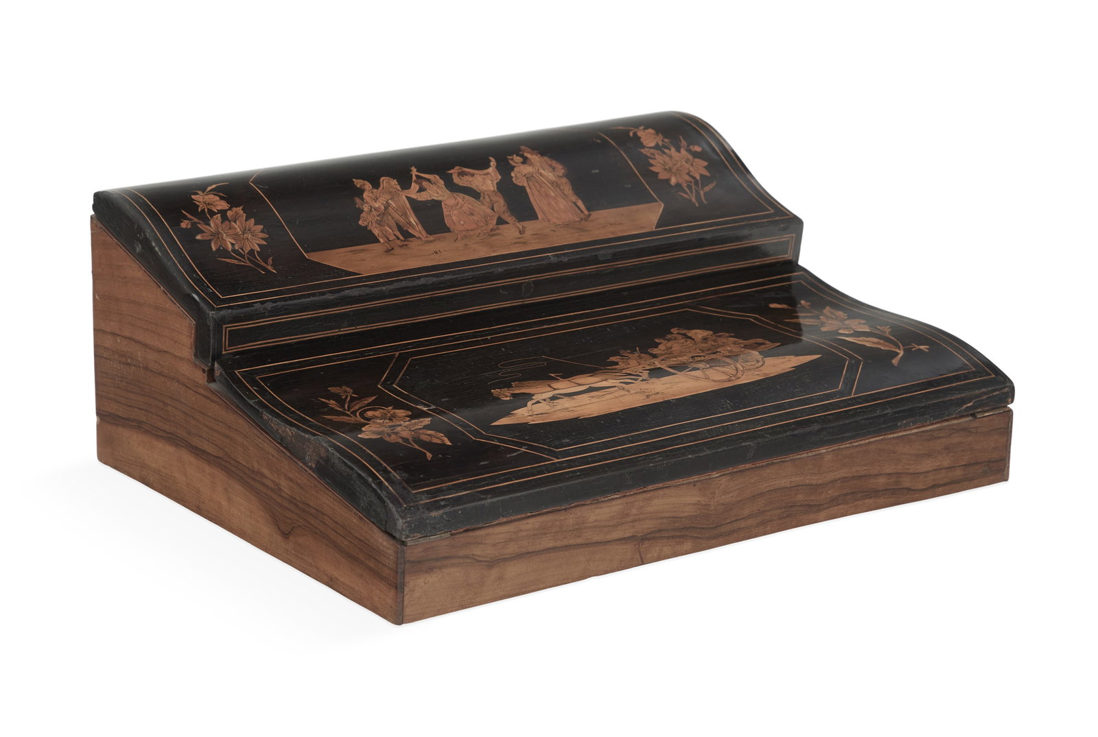 Italian Inlaid Rosewood Writing Slope (1 of 5)